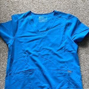 FIGS Blue Scrub Top